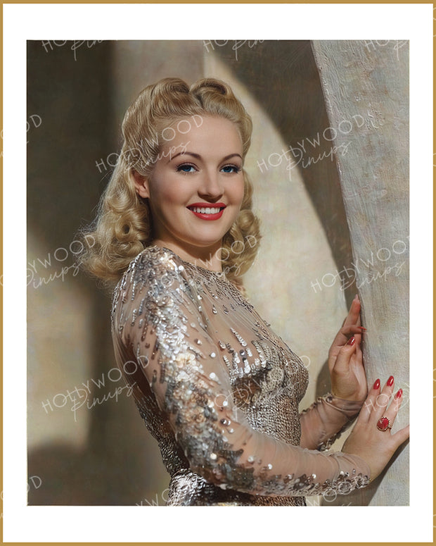 Betty Grable DOWN ARGENTINE WAY 1940 Silver Sequins | Hollywood Pinups Color Prints