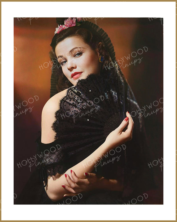 Gene Tierney Lace Dreams by GENE KORNMAN 1940 | Hollywood Pinups Color Prints