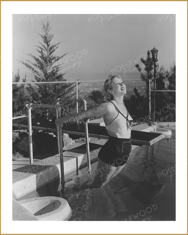 Ida Lupino Leisurely Swim 1935 | Hollywood Pinups Color Prints